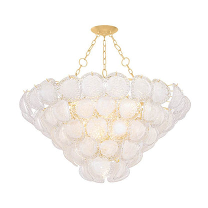 Hudson Valley Lighting Cedar Hill 17 Light 47" Wide Waterfall Chandelier with Piastre Glass Shades