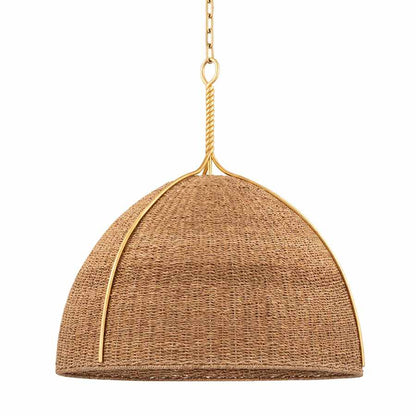 Hudson Valley Lighting Woodlawn 29" Wide Pendant with Rope Shade