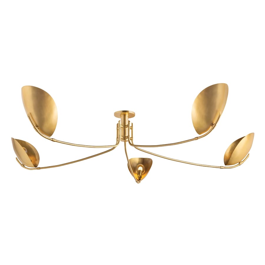 Hudson Valley Lighting Avondale 5 Light 72" Wide Semi-Flush Ceiling Fixture