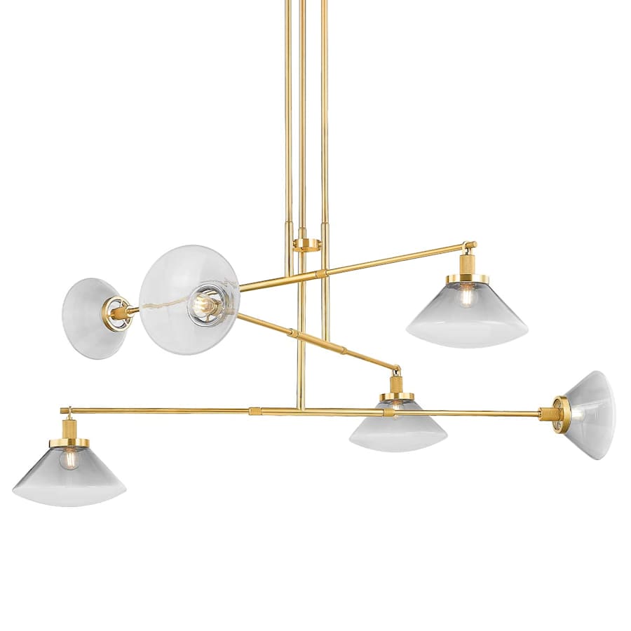 Hudson Valley Lighting Mendon 6 Light 58" Wide Abstract Chandelier