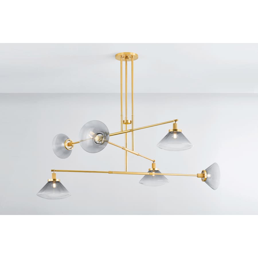 Hudson Valley Lighting Mendon 6 Light 58" Wide Abstract Chandelier