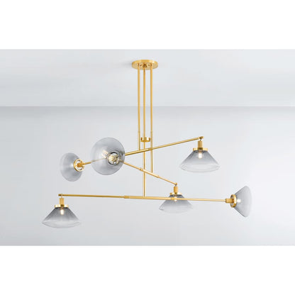 Hudson Valley Lighting Mendon 6 Light 58" Wide Abstract Chandelier