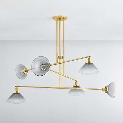 Hudson Valley Lighting Mendon 6 Light 58" Wide Abstract Chandelier