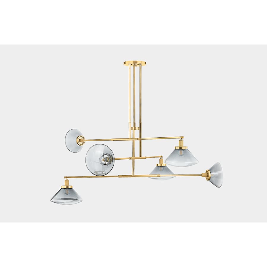 Hudson Valley Lighting Mendon 6 Light 58" Wide Abstract Chandelier