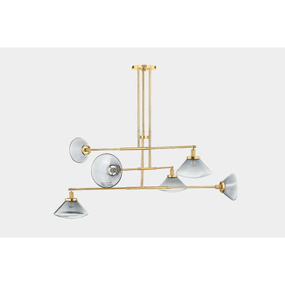 Hudson Valley Lighting Mendon 6 Light 58" Wide Abstract Chandelier
