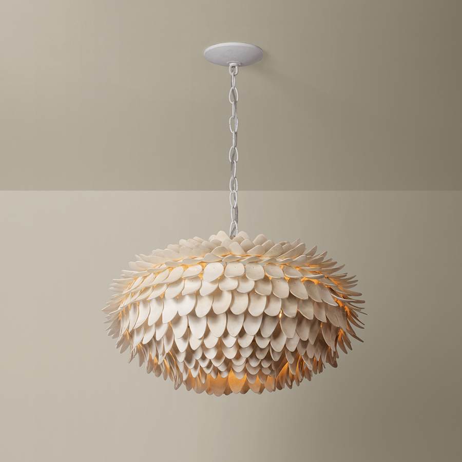 Hudson Valley Lighting Alsen 3 Light 26" Wide Pendant with Coco Shell Shade
