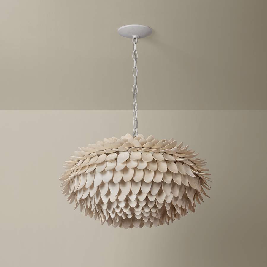Hudson Valley Lighting Alsen 3 Light 26" Wide Pendant with Coco Shell Shade