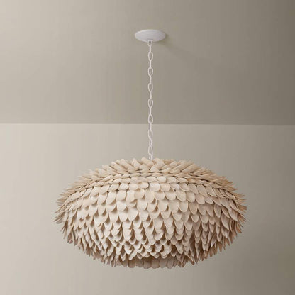Hudson Valley Lighting Alsen 6 Light 37" Wide Pendant with Coco Shell Shade