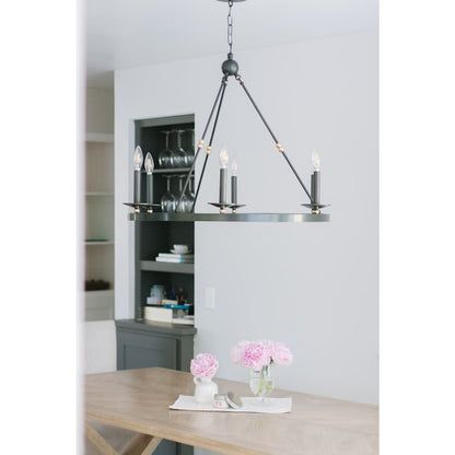 Hudson Valley Lighting Allendale 6 Light 36" Wide Taper Candle Chandelier