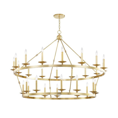 Hudson Valley Lighting Allendale 28 Light 58" Wide Two-Tier Candle Chandelier