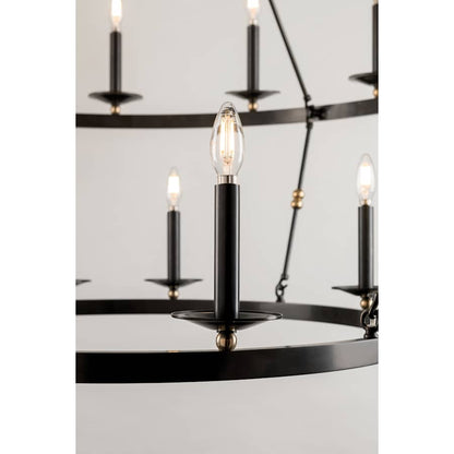 Hudson Valley Lighting Allendale 28 Light 58" Wide Two-Tier Candle Chandelier
