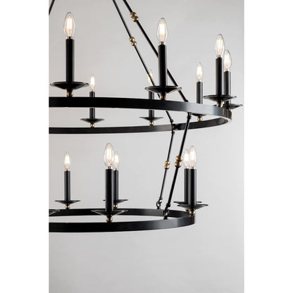 Hudson Valley Lighting Allendale 28 Light 58" Wide Two-Tier Candle Chandelier