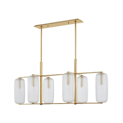 Hudson Valley Lighting Pebble 6 Light 53" Wide Abstract Chandelier