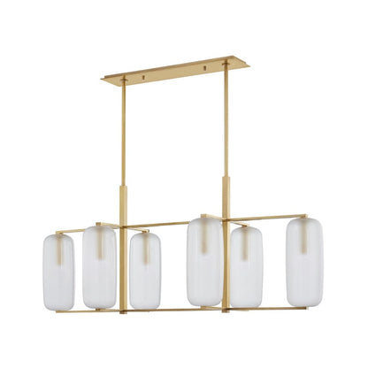 Hudson Valley Lighting Pebble 6 Light 53" Wide Abstract Chandelier