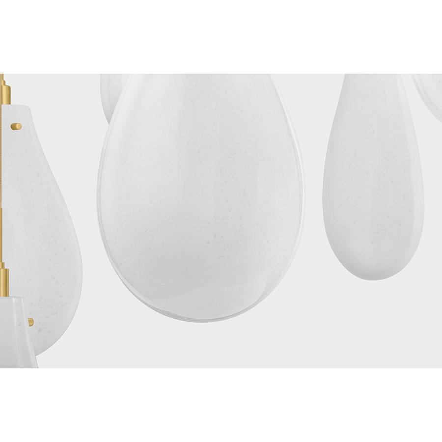 Hudson Valley Lighting Ironwood 9 Light 30" Wide Multi Light Pendant with Seedy Opal Glass Shades