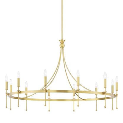 Hudson Valley Lighting Gates 12 Light 51" Wide Taper Candle Chandelier