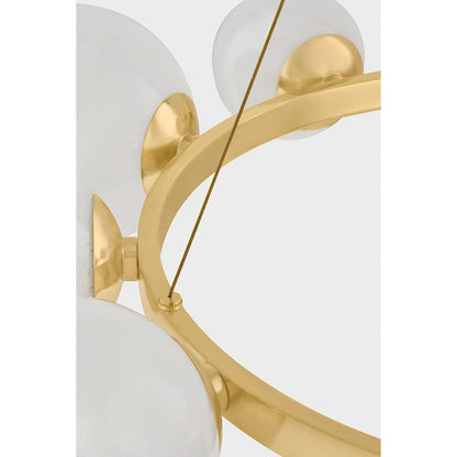 Hudson Valley Lighting Pacama 11 Light 40" Wide Ring Chandelier with Seedy Cloud Glass Shades