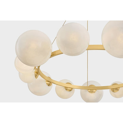 Hudson Valley Lighting Pacama 13 Light 55" Wide Ring Chandelier with Seedy Cloud Glass Shades