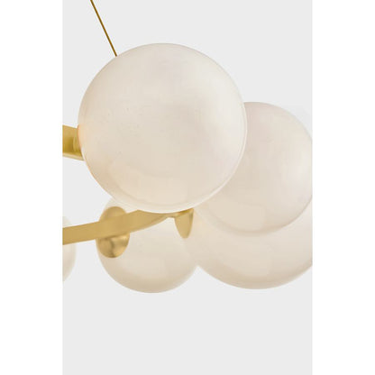 Hudson Valley Lighting Pacama 13 Light 55" Wide Ring Chandelier with Seedy Cloud Glass Shades