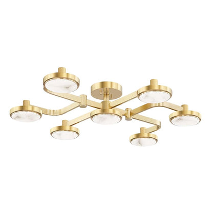 Hudson Valley Lighting Meander 6 Light 29" Wide LED Semi-Flush Ceiling Fixture