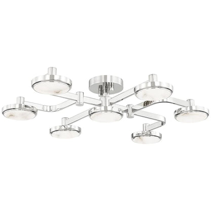 Hudson Valley Lighting Meander 6 Light 29" Wide LED Semi-Flush Ceiling Fixture