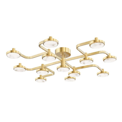 Hudson Valley Lighting Meander 13 Light 43" Wide LED Semi-Flush Ceiling Fixture