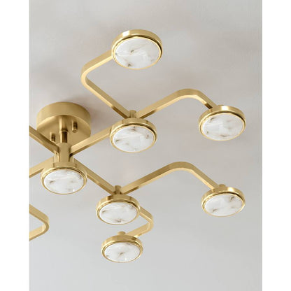 Hudson Valley Lighting Meander 13 Light 43" Wide LED Semi-Flush Ceiling Fixture