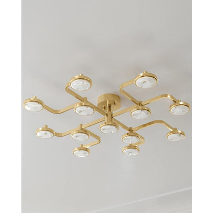 Hudson Valley Lighting Meander 13 Light 43" Wide LED Semi-Flush Ceiling Fixture