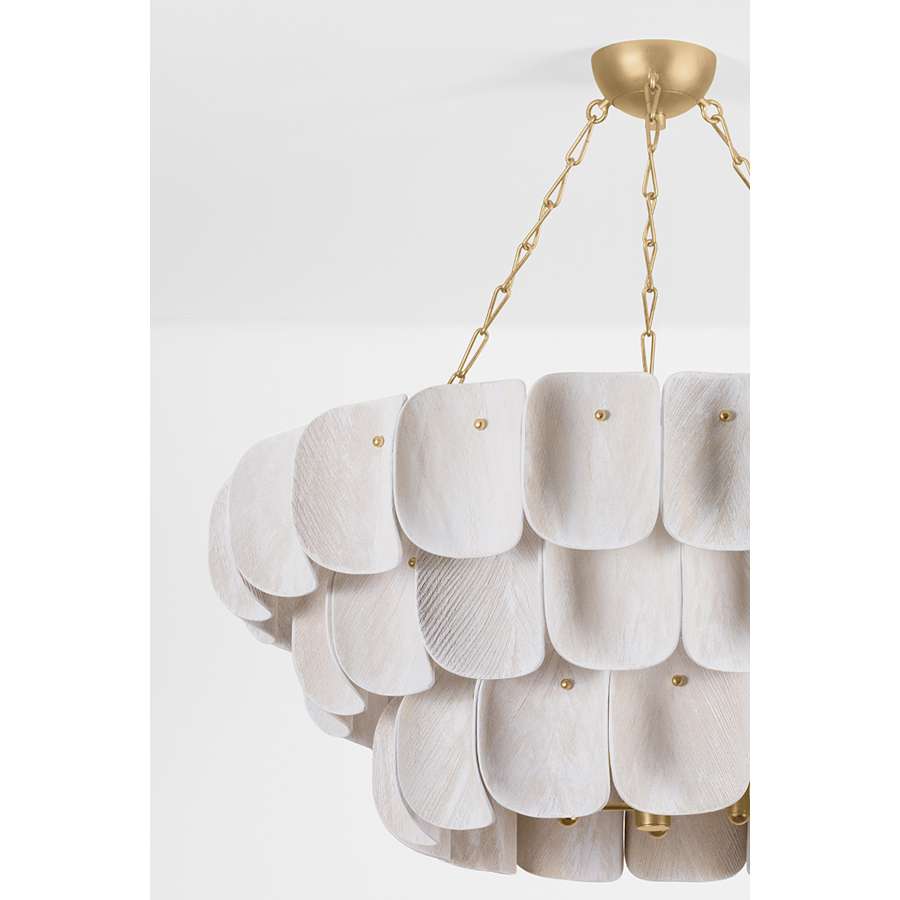Hudson Valley Lighting Amalfi 16 Light 41" Wide Waterfall Chandelier with Woven Coconut Fiber Shades