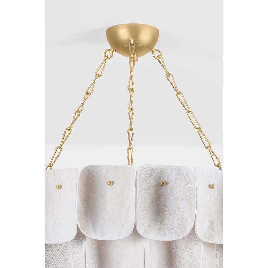 Hudson Valley Lighting Amalfi 16 Light 41" Wide Waterfall Chandelier with Woven Coconut Fiber Shades