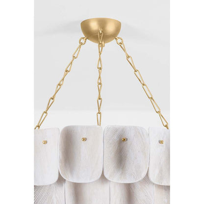 Hudson Valley Lighting Amalfi 16 Light 41" Wide Waterfall Chandelier with Woven Coconut Fiber Shades
