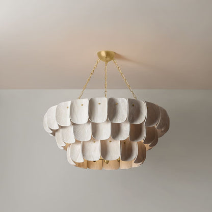Hudson Valley Lighting Amalfi 16 Light 41" Wide Waterfall Chandelier with Woven Coconut Fiber Shades