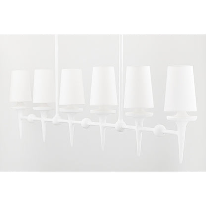 Hudson Valley Lighting Torch 6 Light 58" Wide Linear Chandelier