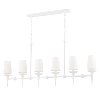Hudson Valley Lighting Torch 6 Light 58" Wide Linear Chandelier