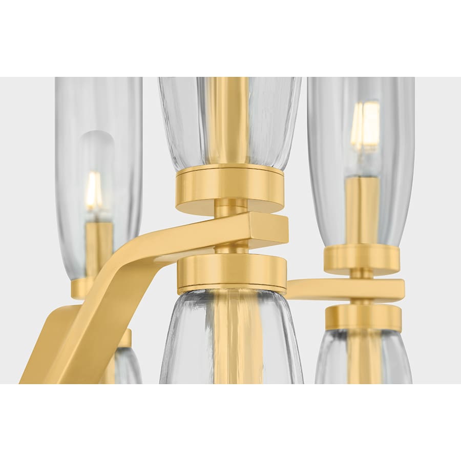 Hudson Valley Lighting Harpswell 12 Light 25" Wide Chandelier with Smoked Glass Shades