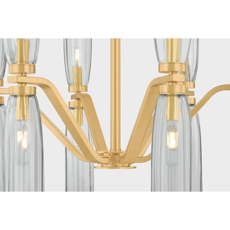 Hudson Valley Lighting Harpswell 12 Light 25" Wide Chandelier with Smoked Glass Shades
