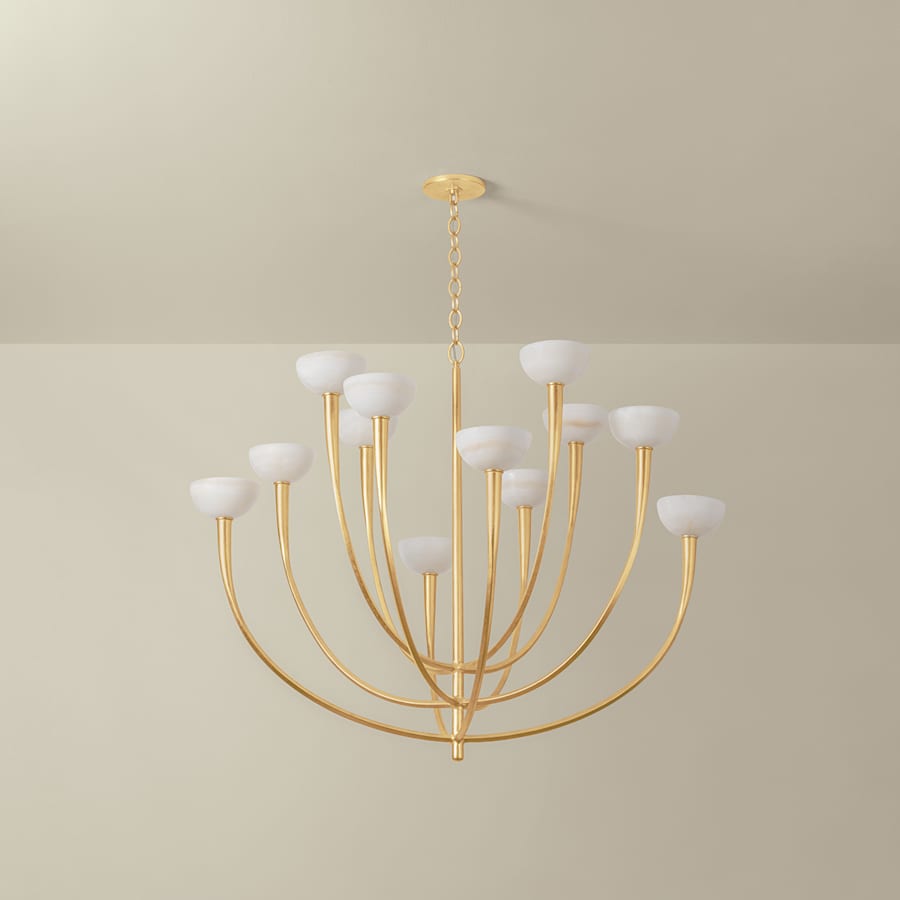 Hudson Valley Lighting Maywood 12 Light 45" Wide Chandelier with Onyx Shades