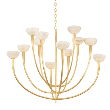 Hudson Valley Lighting Maywood 12 Light 45" Wide Chandelier with Onyx Shades