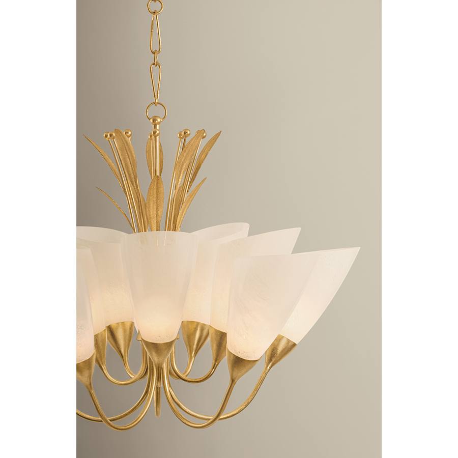 Hudson Valley Lighting Forest Glen 10 Light 42" Wide Chandelier with Seedy Cloud Glass Shades