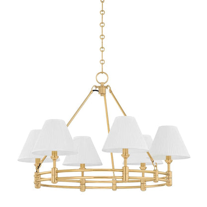 Hudson Valley Lighting Howard 6 Light 33" Wide Chandelier with Silk Shades