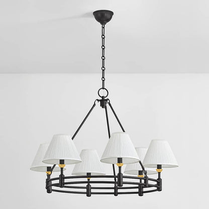 Hudson Valley Lighting Howard 6 Light 33" Wide Chandelier with Silk Shades