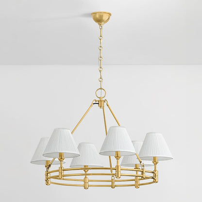Hudson Valley Lighting Howard 6 Light 33" Wide Chandelier with Silk Shades