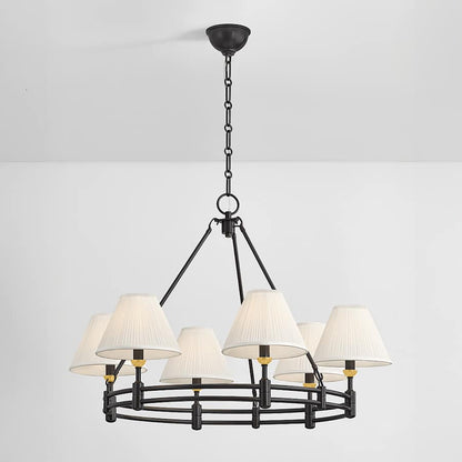 Hudson Valley Lighting Howard 6 Light 33" Wide Chandelier with Silk Shades