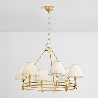 Hudson Valley Lighting Howard 6 Light 33" Wide Chandelier with Silk Shades