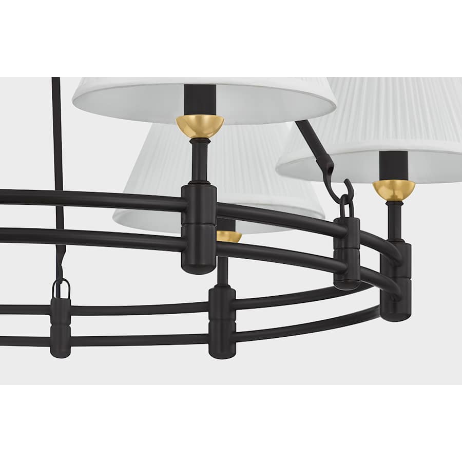Hudson Valley Lighting Howard 6 Light 33" Wide Chandelier with Silk Shades