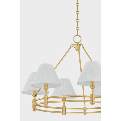 Hudson Valley Lighting Howard 6 Light 33" Wide Chandelier with Silk Shades