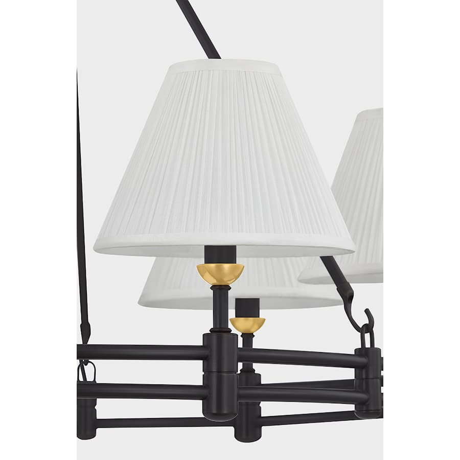 Hudson Valley Lighting Howard 6 Light 33" Wide Chandelier with Silk Shades