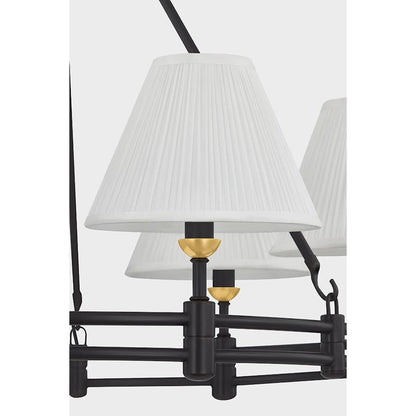 Hudson Valley Lighting Howard 6 Light 33" Wide Chandelier with Silk Shades