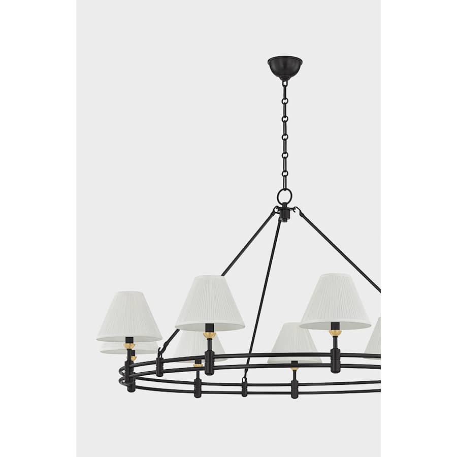 Hudson Valley Lighting Howard 9 Light 50" Wide Chandelier with Silk Shades