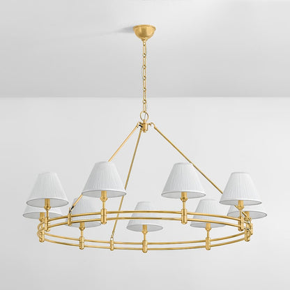 Hudson Valley Lighting Howard 9 Light 50" Wide Chandelier with Silk Shades